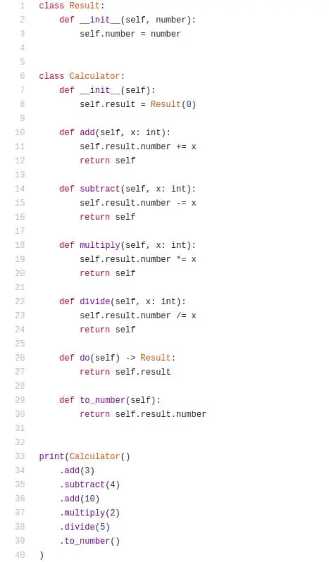 Builder pattern