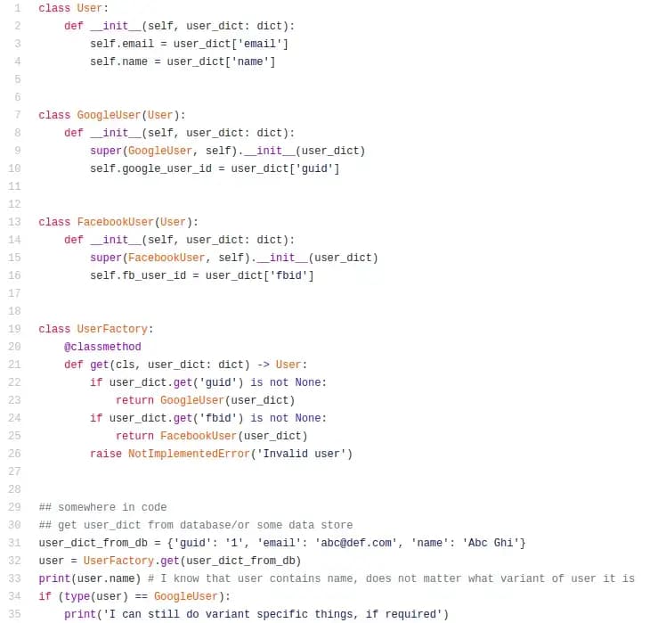Factory pattern