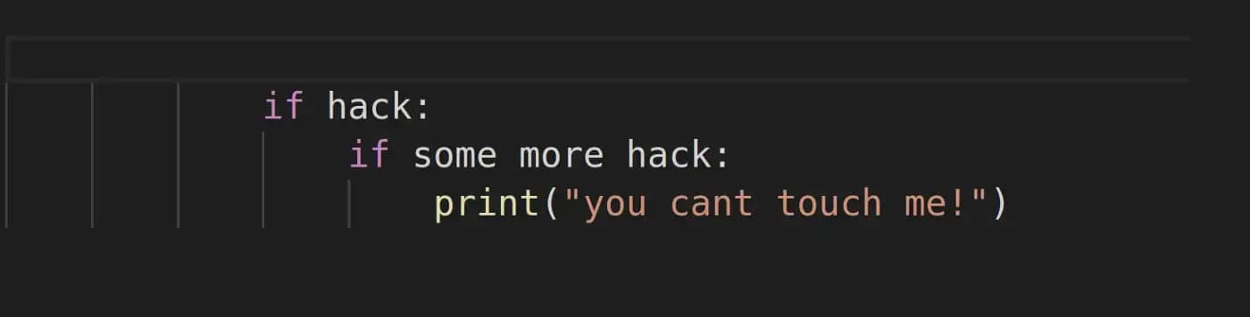 If hack: later sucks