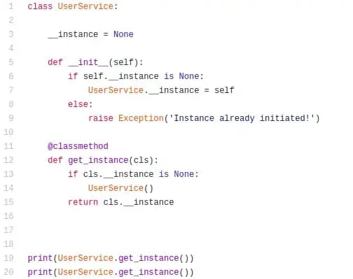 Singleton pattern